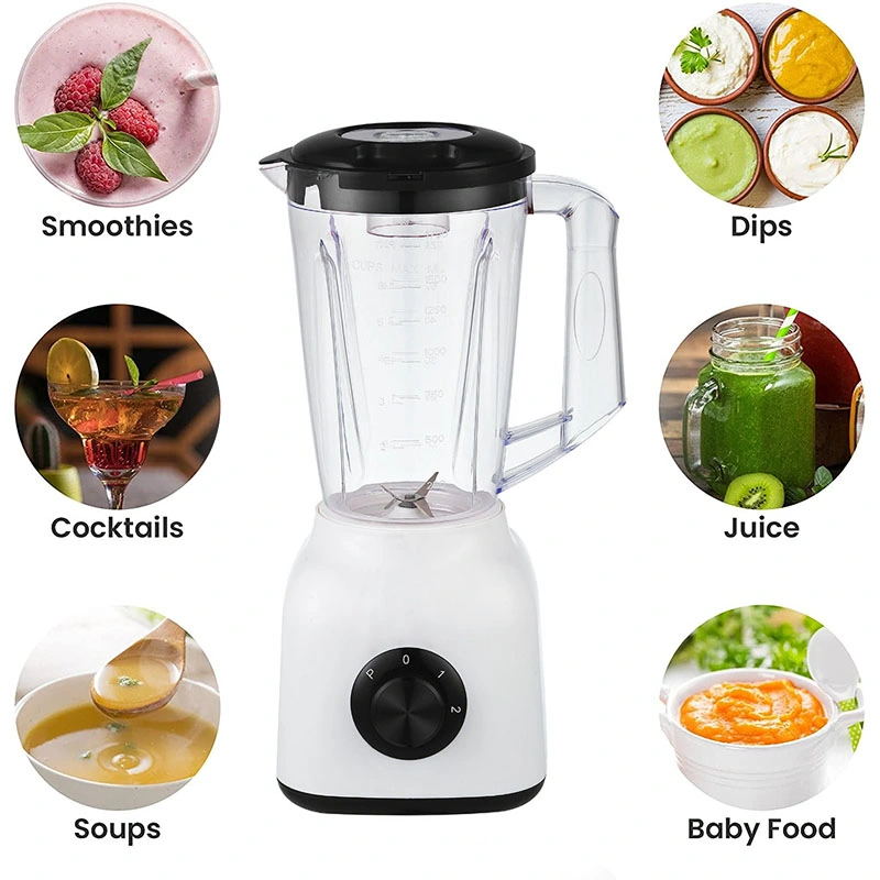 Wholesale Kitchen 1.5L Plastic Jar Big Capacity Appliances Fruit Blender Meat Grinder Vegetable Meat Grinders Middle Eastern Style Smoothie Blender Food Blender