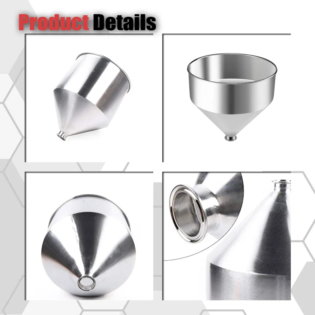 Stainless Steel Sanitary Grade High Pressure Conical Liquid Hopper with Different Capacity