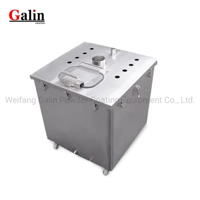 Galin 100L/200L 304 Metall/Aluminium/Edelstahl Pulverbeschichtung/Spray/Farbzufuhrtrichter/Fass/Eimer/Trichter (H2) für Pulverbeschichtungslinie